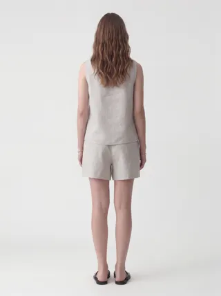 Linen Set in Oatmeal, alternate angle 3