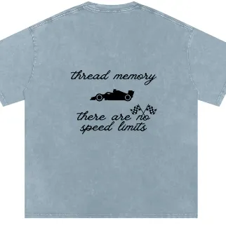 Graphic tee flat lay — back view