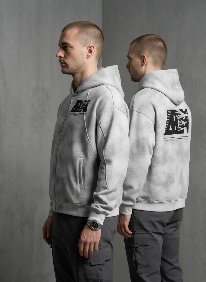 AI-generated — zip hoodie angle 2