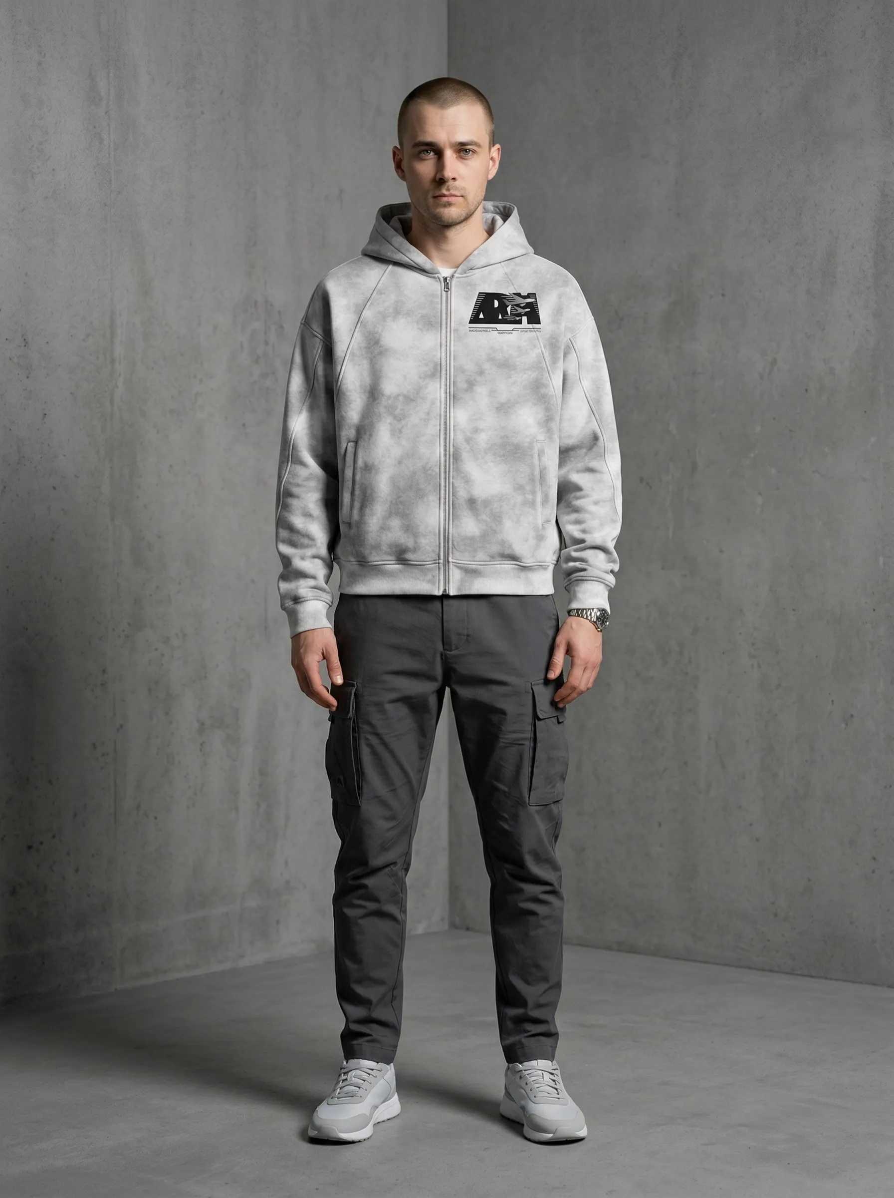 AI-generated — zip hoodie angle 3